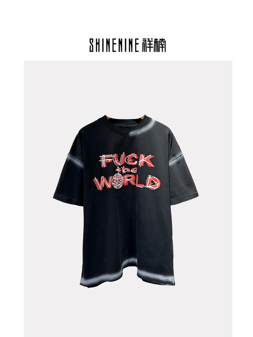 519612287涂鸦字母短袖T恤 商品图0