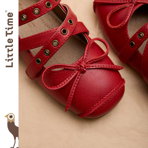 littletime女童公主鞋2025春夏新皮鞋儿童闪粉紫金芭蕾鞋礼服单鞋 商品图3