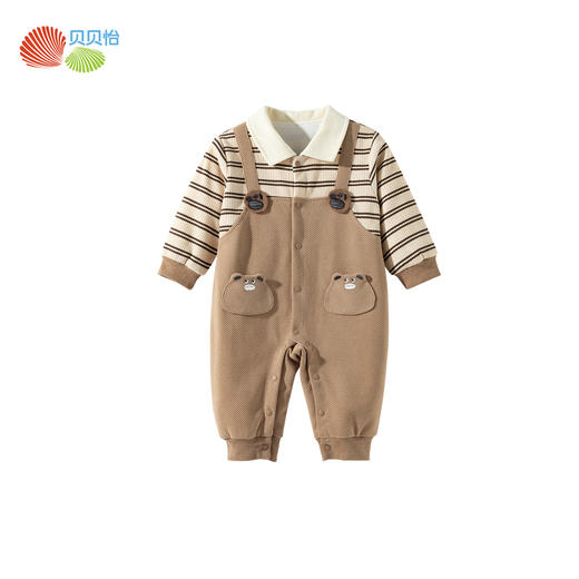 ZB3EL001贝贝怡童装婴幼儿童前开连体衣春秋2025新款宝宝秋装爬服哈衣 商品图4