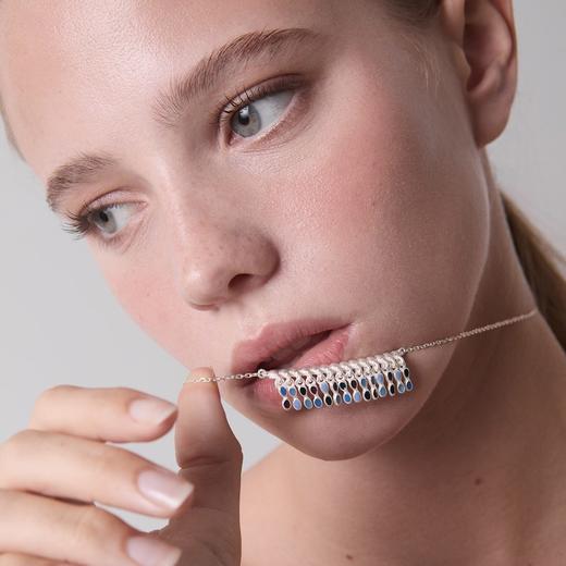 订购6周到｜Joidart-AUBE-银色 彩色珐琅 流苏 项链［西班牙设计师］ 商品图2