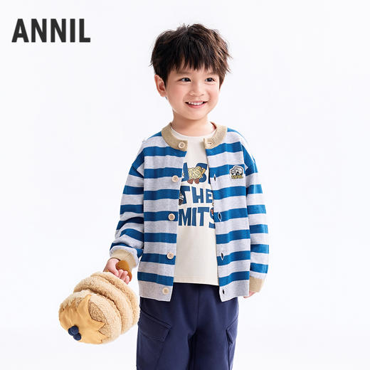 【实体店同款】男童针织开衫秋季新款安奈儿童装XB534110 商品图0
