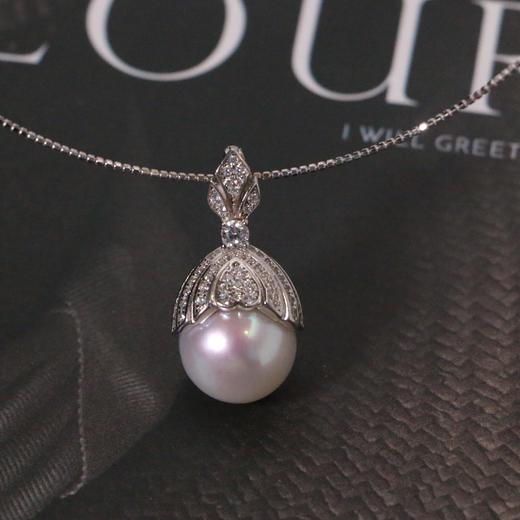 【甄珠贝】梨花头万能扣吊坠 淡水 12-13mm 无暇 ji光 商品图1