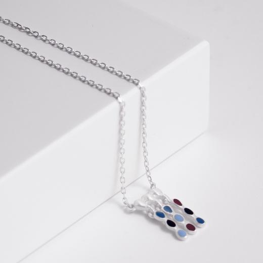 订购6周到｜Joidart-AUBE-银色 彩色珐琅 小流苏 项链［西班牙设计师］ 商品图2