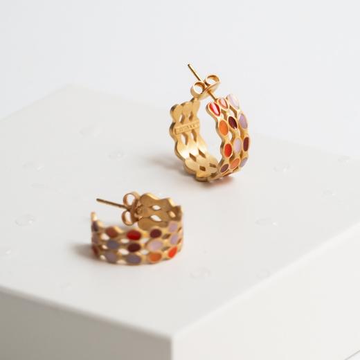 订购6周到｜Joidart-AUBE-金色 彩色珐琅 耳环［西班牙设计师］ 商品图3