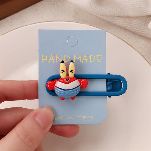 明星同款海绵宝宝发夹女后脑勺派大星可爱刘海夹侧边鸭嘴夹子发卡 1个 商品图8