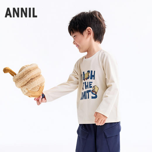 【实体店同款】男童圆领长袖针织衫秋季新款安奈儿童装XB531156 商品图2