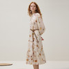 谜底连衣裙长袖女2025秋季新品原创印花苎麻垂柔美长裙253ML1224 商品缩略图1