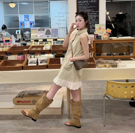 Selfwho25新款拼接蓬松泡泡背心裙070302 商品图7