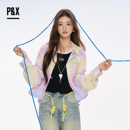 P&X设计师女装2025秋季新款通勤学生针织背心 825303029 黑色 商品图2