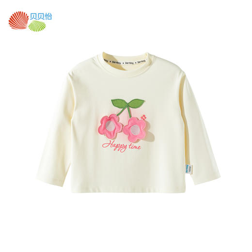 贝贝怡童装女童t恤长袖2025新款甜美中大童女宝宝上衣打底衫ZB3ES013 商品图6
