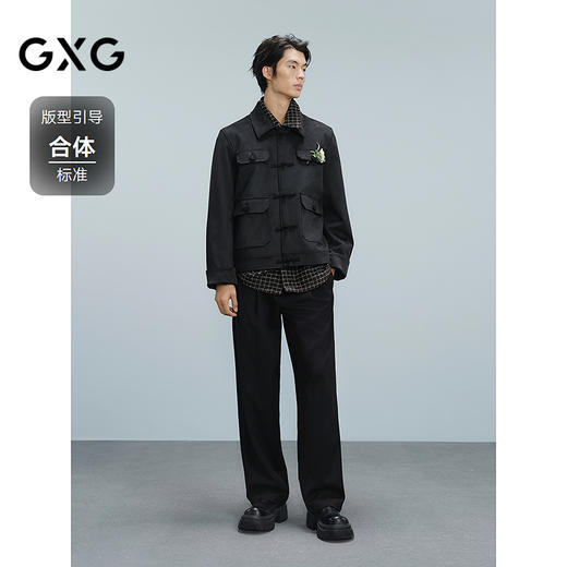 GXG男装 仿麂皮工装夹克男通勤外套24年冬热卖G24X214066 商品图1
