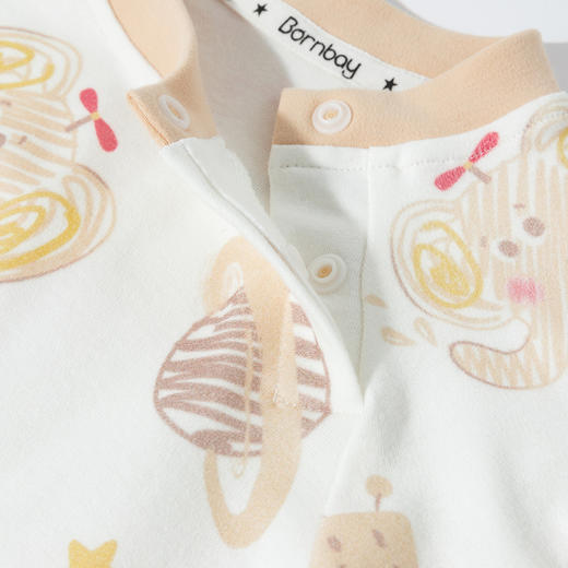 贝贝怡男女宝宝内衣套装春秋婴儿套头上衣秋衣秋裤家居服小童纯棉ZB3ET013 商品图8