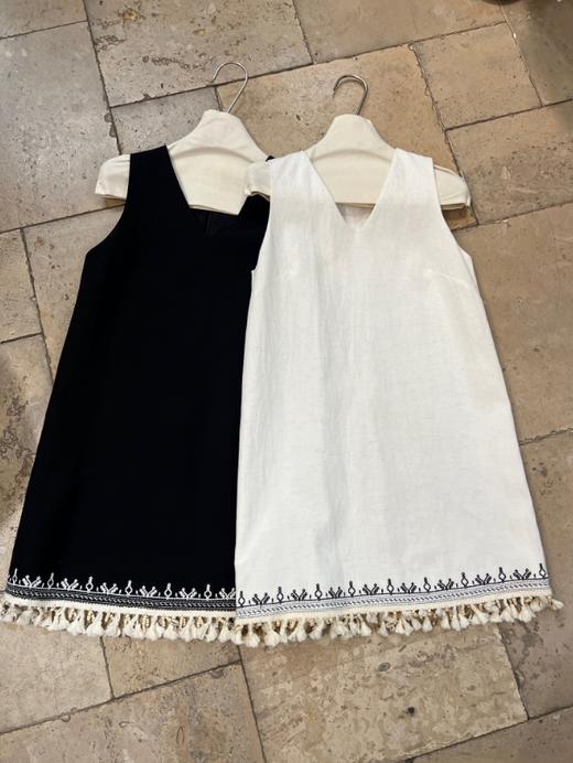 【门店同款】ENJOY夏季“可露丽”流苏V领短裙 163298251 商品图0