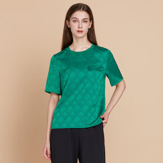 EITIE爱特爱夏季新款纯色显瘦简约通勤小上衣7713408 商品图7