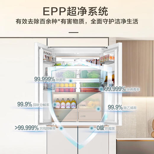 海尔（Haier）麦浪冰箱国家补贴20%对开四门全空间保鲜594mm超薄零嵌制冰一级能效家用风冷BCD-508WGHTD1BXHU1 商品图1