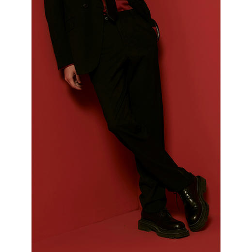 GXG男装 黑色修身小脚套西西裤通勤裤 24年秋G24X143002 商品图3