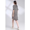 L1裘堤婼JETEZO	连帽短袖条纹连衣裙	BA1115E2 商品缩略图4