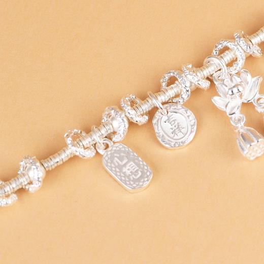 【年年如意】足银吉言福字如意荷花手链【SCH-CK40200-4】 商品图2