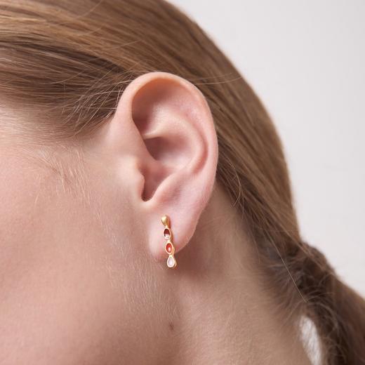 订购6周到｜Joidart-AUBE-金色 彩色珐琅 单条 吊坠 耳环［西班牙设计师］ 商品图0