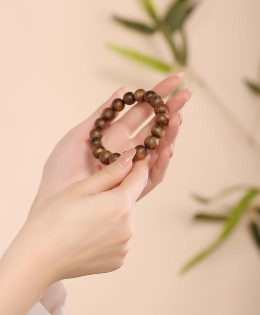 【天然绿棋楠沉香手串-素珠款】众香之魁 木中舍利｜品质严选 产地直发 商品图7