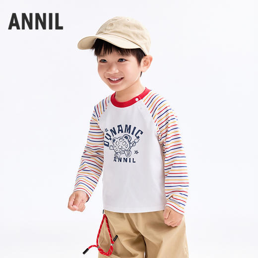 【实体店同款】男女童圆领长袖针织衫秋季新款安奈儿童装XM531155 商品图2