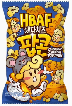 芭蜂 切达奶酪味爆米花80gHBAF 체다치 팝콘 80g