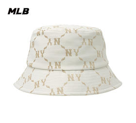 【57H/59H断码帽】【微瑕，如无货做退款处理】MLB24秋冬新款老花系列标准平顶渔夫帽3AHTM024N