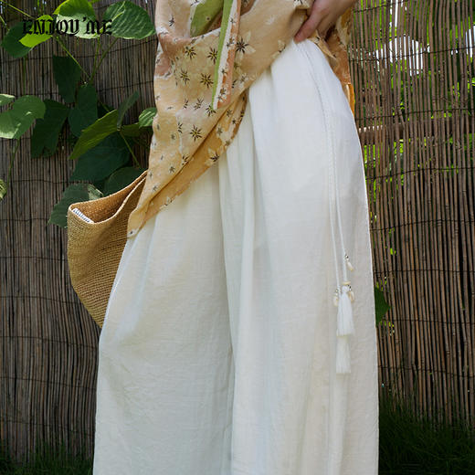 【门店同款】ENJOY夏季“假日漫寻”松弛流苏阔腿裤 163693438 商品图3