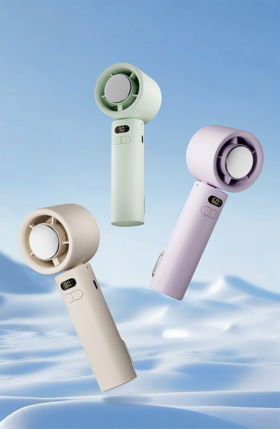 超给力💥颜值和凉爽一起拿捏，吹跑你的热烦恼🍃【积米手持高速冷敷折叠小风扇】 ❤️开启夏日降温新体验，大风+冷敷，可立可挂可折叠 