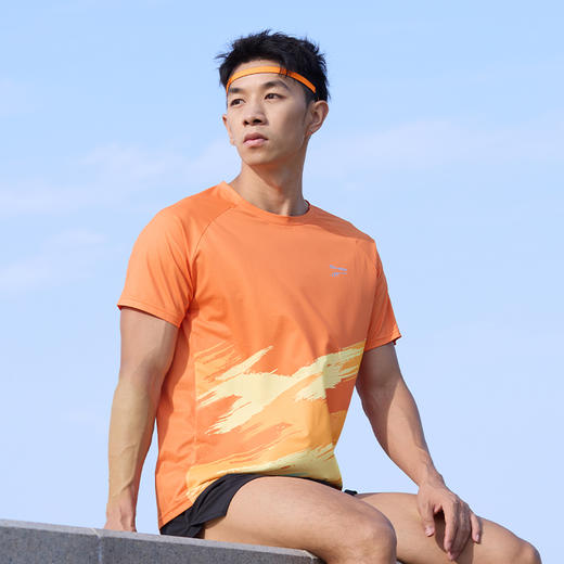 多威涂鸦圆领衫男透气速干短袖轻薄运动T恤2242518 商品图7