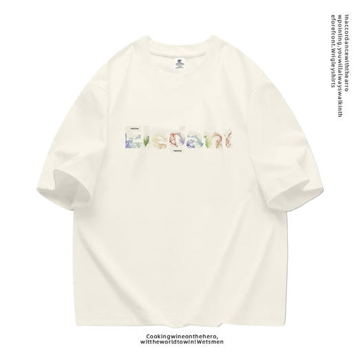 【GZ】无忧购“清仓大促”新款短袖印花宽松百搭阔版半袖休闲纯棉T恤英文款（截单后3-5天发货） 商品图11