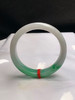 620406，56.7圈口，飘绿正圈平安镯，白底飘一截绿，色阳，底子细腻 商品缩略图3
