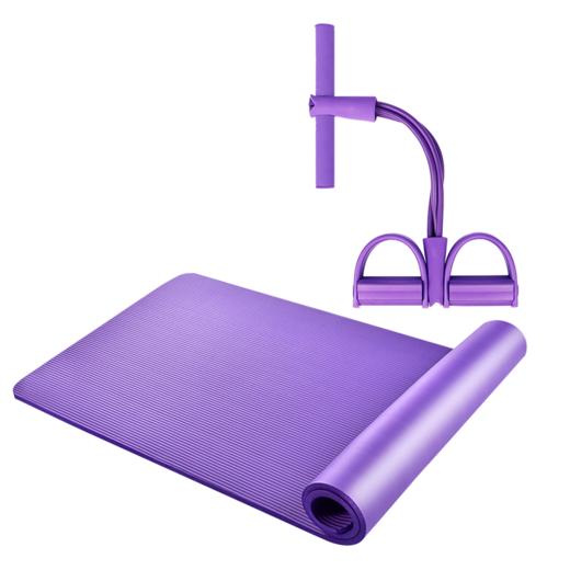 凯速加厚防滑环保瑜伽垫拉力器健身套装EA030+KA54 紫色【XPTX】 商品图1