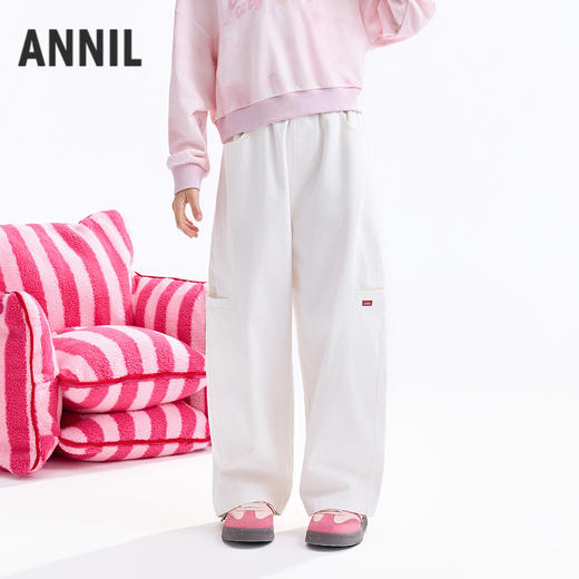 【实体店同款】男女童全腰梭织单裤秋季新款安奈儿童装AM536101 商品图1