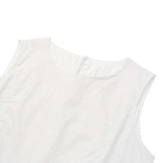 【2件9折】【Petit Bari】(多色)时髦圆领腰带无袖花苞连衣裙 商品图7