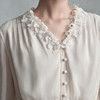 【林栖设计小店】真丝衫拼蕾丝花边优雅气质修身显瘦2025秋季新款上衣女1953048 商品缩略图9