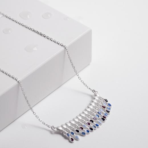 订购6周到｜Joidart-AUBE-银色 彩色珐琅 流苏 项链［西班牙设计师］ 商品图4