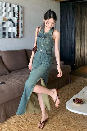 Kai & Kiera 港风复古牛仔连衣裙 20878