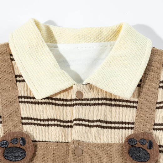 ZB3EL001贝贝怡童装婴幼儿童前开连体衣春秋2025新款宝宝秋装爬服哈衣 商品图7