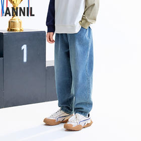 【实体店同款】男童全腰牛仔单裤秋季新款安奈儿童装AB536107