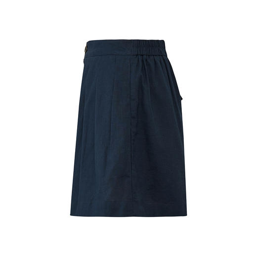 【2件9折】【Petit Bari】(多色)简约三粒扣棉麻A字裙裤短裤 商品图4