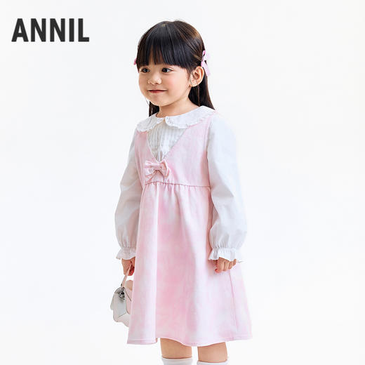 【实体店同款】女童无袖连衣裙秋季新款安奈儿童装XG533200 商品图1