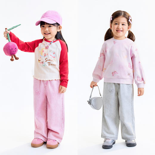 【实体店同款】女童全腰长裤秋季新款安奈儿童装XG536136 商品图3