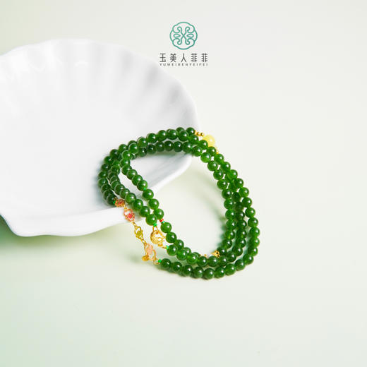 S925和田玉圆珠项链约6mm 商品图0