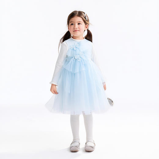 【实体店同款】女童无袖礼裙秋季新款安奈儿童装XG533196 商品图3
