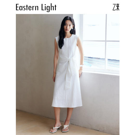 Eastern Light/乙来法式系带连衣裙新款夏季挺括慵懒A字裙子 商品图3