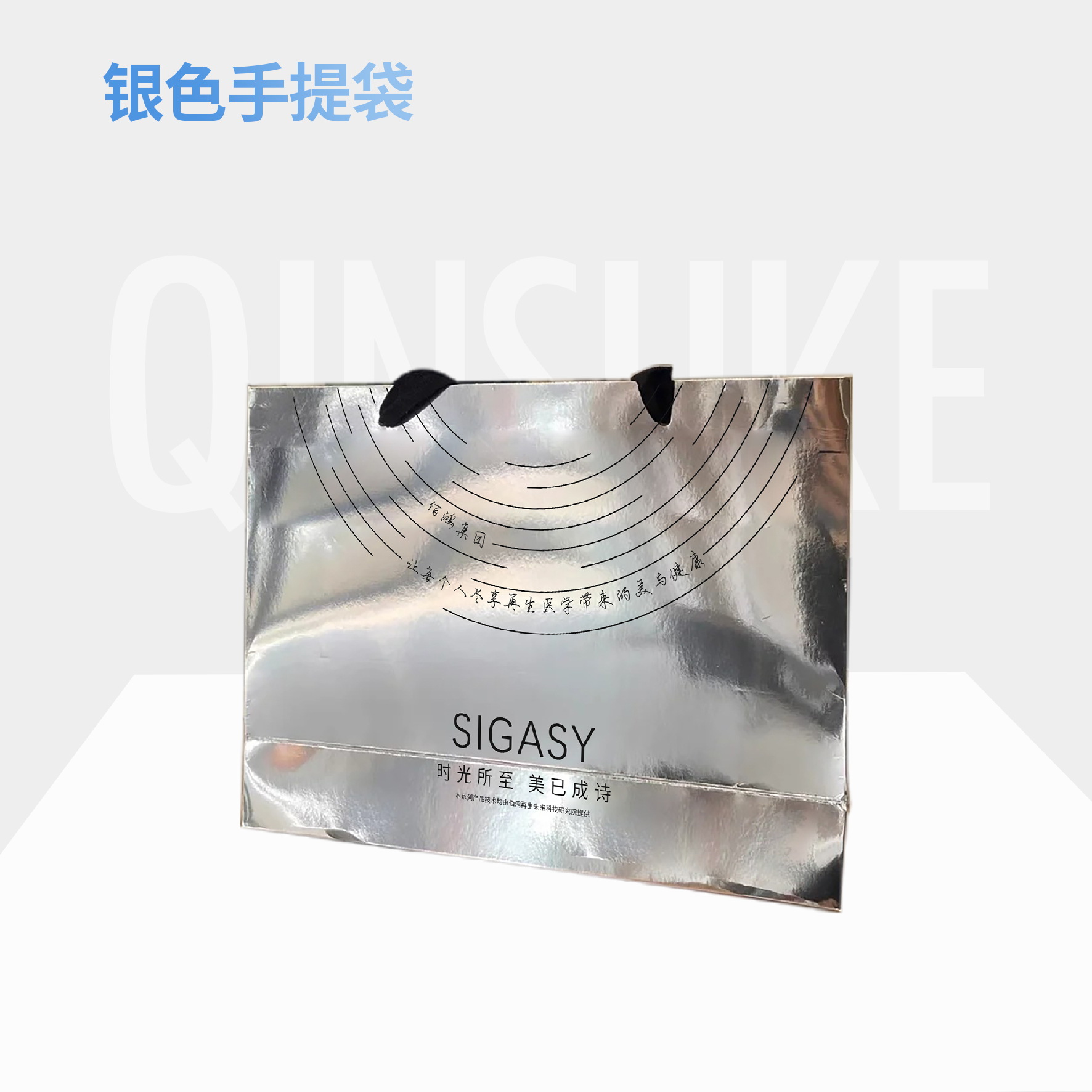 时光诗银色手提袋*5个装