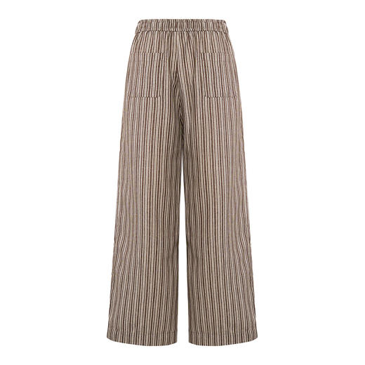 【2件9折】【Petit Bari】(多色)慵懒松弛松紧腰竖条纹廓型休闲裤 商品图5