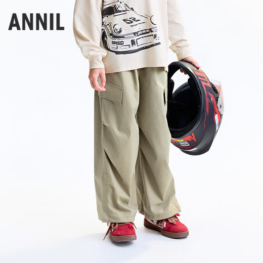 【实体店同款】男童全腰梭织单裤秋季新款安奈儿童装AB536102 商品图2