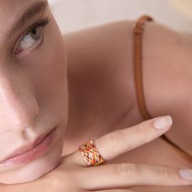 订购6周到｜Joidart-AUBE-金色 彩色珐琅 多圈 戒指［西班牙设计师］